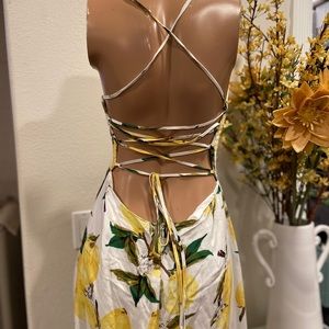 L’atiste lemons maxi strappy dress Sz large(3)